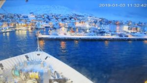 hurtigruten bugkamera schiff