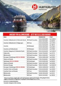 Hurtigruten ohne Einzelzuschlag - Agentur Jessica Kirsten