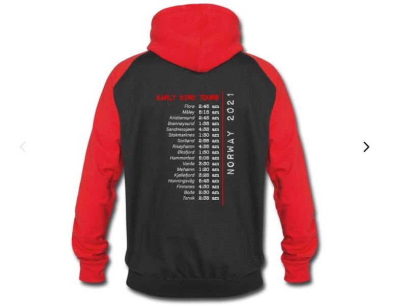 Hoodie Early Bird Tours Polarkreis Websshop