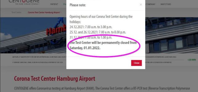 centogene testcenter schliesst