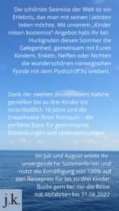 Angebot Hurtigruten kostenlose Kabine