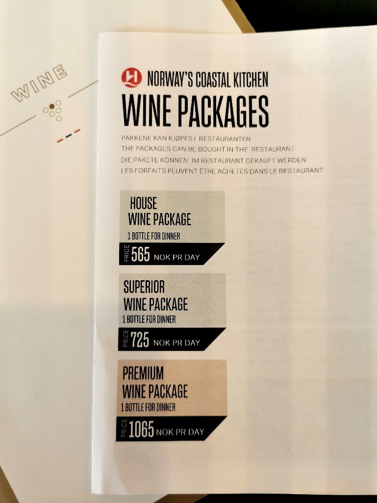Weinpreise Hurtigruten