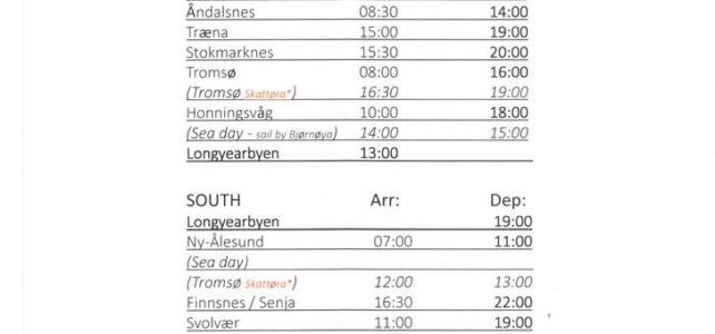 MS Trollfjord – die Hurtigruten SPITZBERGEN Linie MS Trollfjord Spitzbergen Fahrplan