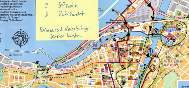 Trondheim erkunden Stadtplan Trondheim mit Ausflugstipps