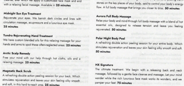 Wellness Angebot HX Hurtigruten Expeditions wellness options offers ms fridtjof nansen price