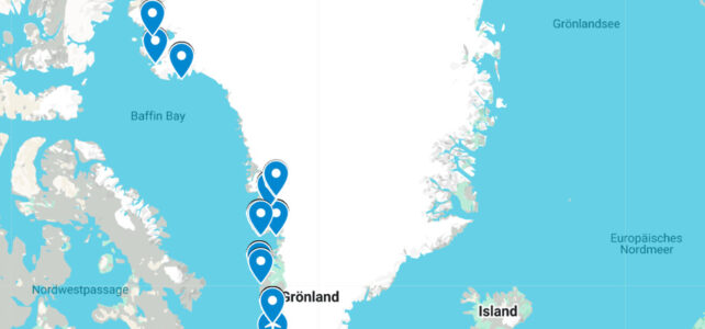 Empfehlung My Google Map 18 Tage Grönland, +1.000 Kilometer Empfehlungen Grönland, meine Google Map Karte, mit vielen Orten / Städten