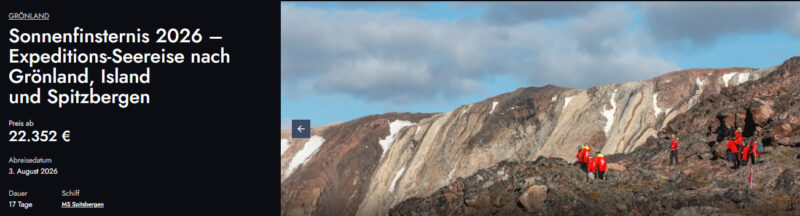 Sonnenfinsternis mit MS Spitsbergen von HX Expeditons in Grönland, Island und Spitzbergen