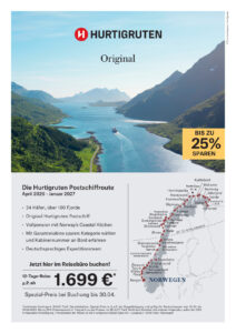 Hurtigruten Angebot bis zu 25% sparen