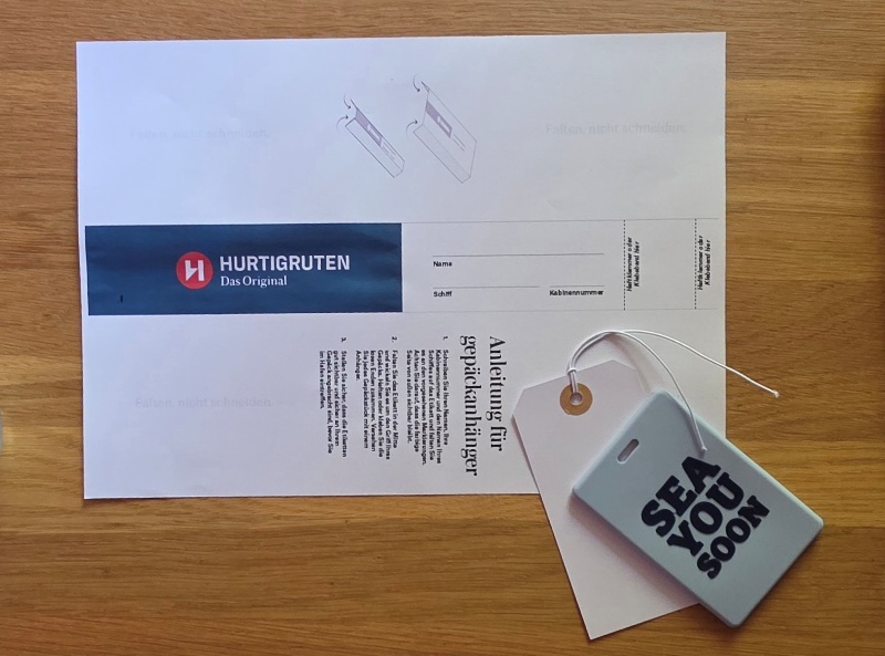 Kofferanhänger Hurtigruten zum Ausdrucken